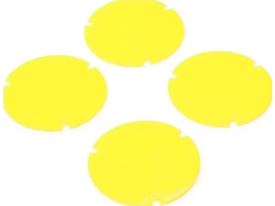 LOS-2887 Wheel Cover Set Yellow: 22S Sprint