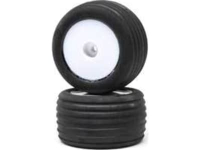LOS41014 Directional Tires Front Mntd White  2  : Mini-T 2.0