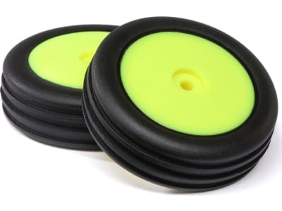 LOS41048 Wide Body Rib Front Mntd Tires Yellow 2 : Mini B