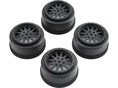 LOS43006 black Wheels - 2.2 / 3.0 - 12mm hex  4 