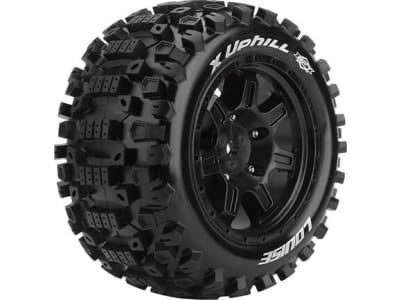 LOULT3297B Mft X-Uphill Sport Monster Truck Tires 24mm Hex Mounted On Bla