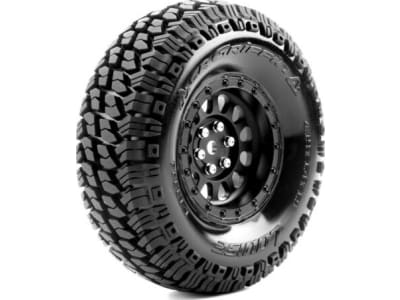 LOULT3344VB Cr-Griffin 1:10 1.9 Crawler Class 1 Tires 12mm Hex On Black Rim