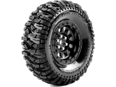 LOULT3346VB Cr-Mallet 1:10 1.9 Crawler Class 1 Tires 12mm Hex On Black Rim