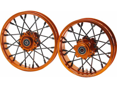LPC524B04 24 wire Black spoke Gold wheel Set Losi Promoto-MX