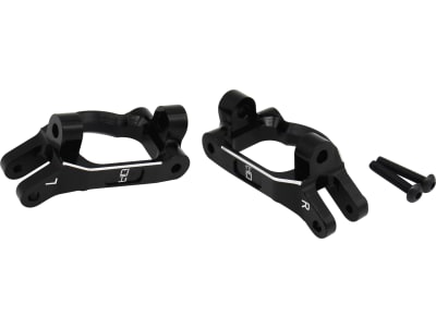 LSRR1901 Black Aluminum Front C-Hub Set - Super Rock Rey