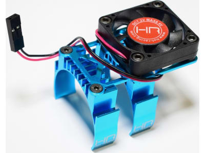 MH550TE16 Clip-On Two-Piece Motor Heat Sink W /  Fan  Tamiya Blue 