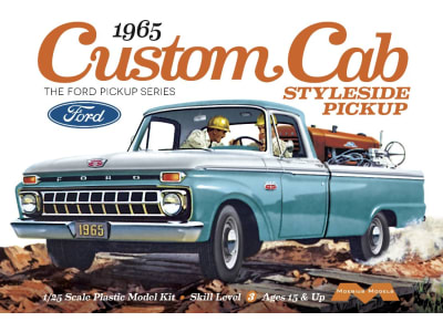 MOE1234 1 / 25 1965 F0rd Custom Cab Styleside Pickup Model Kit