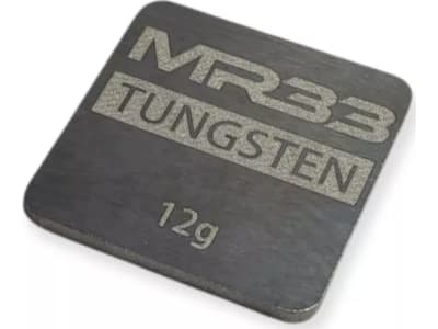 MR33-TW-12G MR33 Tungsten Weight - 21 x 21 x 1.5mm - 12g