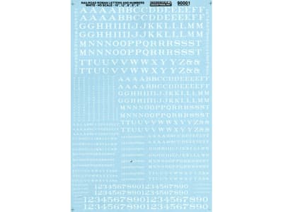 MSI90001 HO Letters / Numbers Roman / Wht