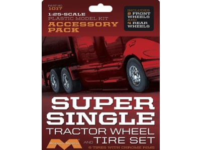 MOE1017 Super Single Tractor Wheel and Tire Set 1 / 25 Scale