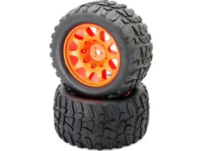 PHBPHT3271ORANGE Raptor XL Belted Tires  /  Viper Wheels  2  TRA 8S-Oran