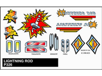 PIN326 Stick-On Decals Lightning Rod