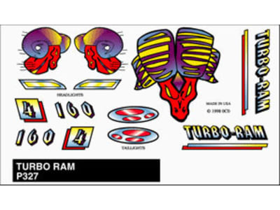PIN327 Stick-On Decals Turbo Ram