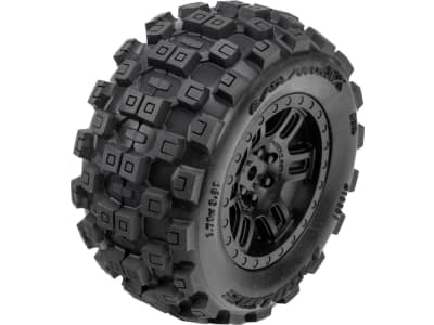 PRO1030110 Badlands F / R Tires MTD 12mm Black Split Six 2 for ARRMA MINI KRA
