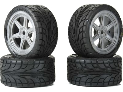 PRO1030810 Avenger F / R Street Tire Mounted on Overdrive Gray Wheel 8mm Hex 