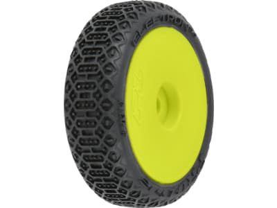 PRO1031412 Electron 2.0 F / R Tires Mounted 7mm Yellow 4 for Losi Micro-B