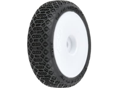 PRO1031413 Electron 2.0 F / R Tires Mounted 7mm White 4 for Losi Micro-B