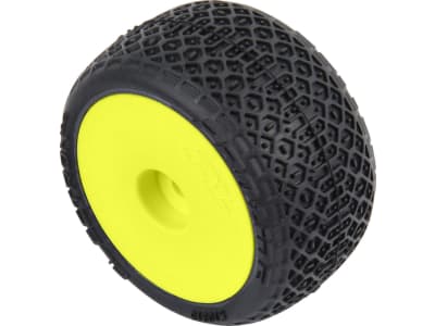 PRO1031512 Electron 2.0 F / R Tires Mounted 7mm Yellow 4 for Losi Micro-T