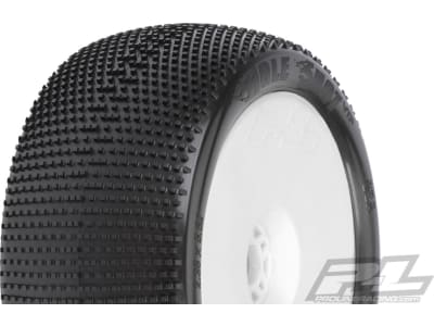 PRO9033233 Hole Shot 4.0 S3 Soft 1 / 8 Truck Tires Mounted White Wheels  2 