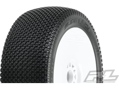 PRO9064233 Slide Lock S3 1:8 Buggy Mounted V2 White Wheels Front / Rear