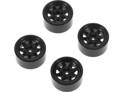 RC4Z-W0229 Stamped Steel 1.0 Inch Stock Beadlock Wheels Black