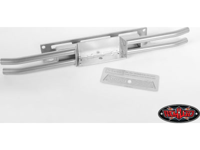 RC4VVV-C0574 Silver Steel Tube Rear Bumper for Tamiya 1:10 Isuzu Type X CC-01