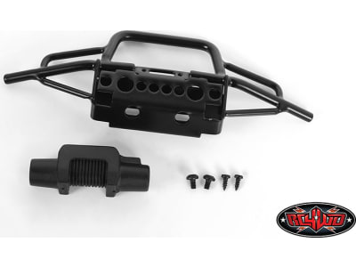 RC4VVV-C0628 Rocker Steel Stinger Front Bumper w / Plastic Winch for 1 / 18 Gelan