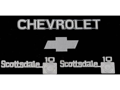 RC4Z-S0861 Chevy K10 Metal Emblem Set