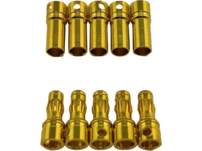RCE1663 3.5mm Gold Plated Banana Plugs,  Male and Female 5 Pair