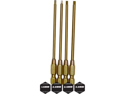 RCE7201 Titanium Allen Wrench Tips Power Tool Replacements 4 pieces