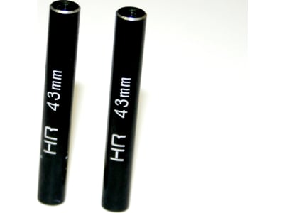 RCL64301 Aluminum Standoff Post Link 6x43mm w /  M3 Threads  Black  2 