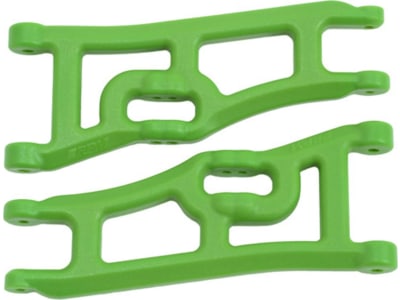 RPM70664 Wide Front A-arms Green; Traxxas Rustler Stampede