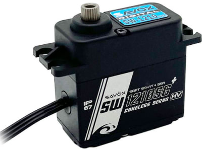SAVSW1210SGP Waterproof High Voltage Coreless Digital Servo with Soft Start 0