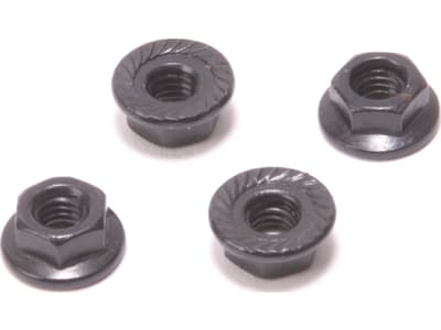 schCR879 CORE RC - Serrated M4 Steel Black Wheel Nut pk4 