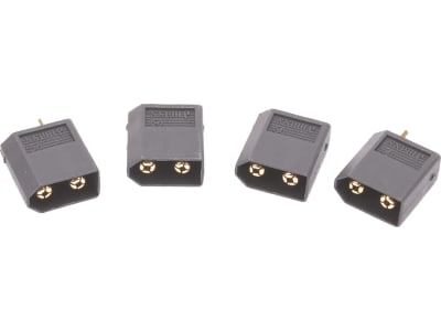 MK2980MBK Xt60 Plug Male Only Black - 4 Pieces