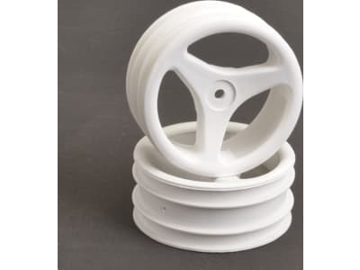 SCHU1614 Front Wheels; White 3 Spoke CAT