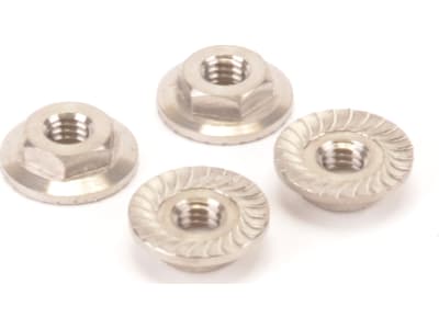 SCHU7400 Titanium Low Profile M4 Serrated Nut pk4