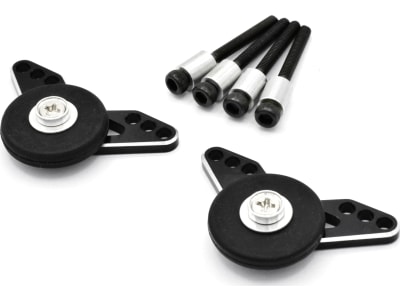 SCP133WH01 Black Adjustable Chariot Skid Plater Wheels