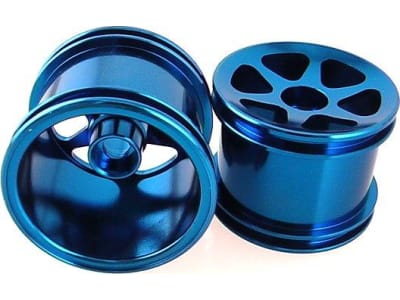 SMT0603F/L06 Losi Mini-T 1.0 Aluminum Blue Front 6-Spoke Star Wheels