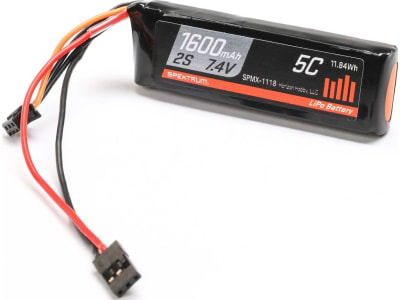 SPMX-1118 7.4V 1600mAh 2S 5C Receiver LiPo Battery