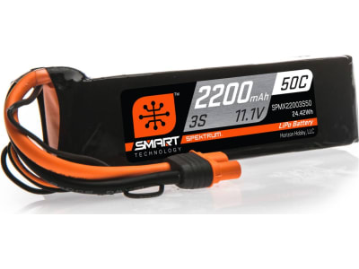 SPMX22003S50 2200mAh 3S 11.1V 50C Smart LiPo Battery; IC3