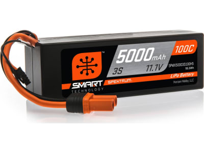 SPMX50003S100H5 5000mah 3s 11.1v 100c Smart LiPo Hardcase; Ic5