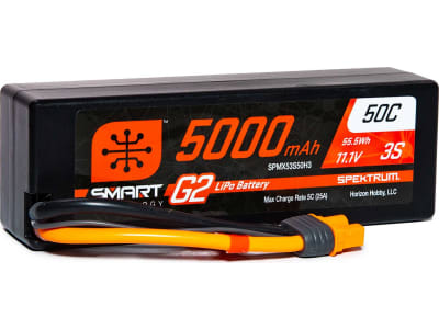 SPMX53S50H3 5000mAh 3S 11.1V Smart G2 LiPo 50C Hard Case; IC3