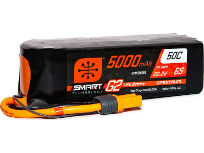 SPMX56S50 5000mah 6s 22.2v Smart G2 LiPo 50c; Ic5 Soft Case