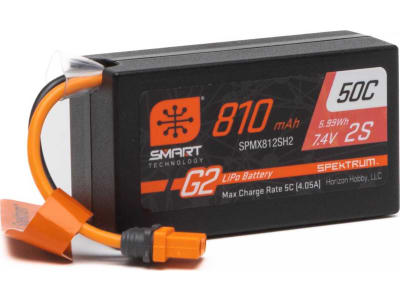 SPMX812SH2 810mah 2s 7.4v Smart G2 50c LiPo; Ic2