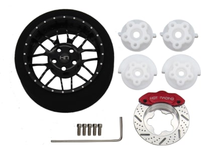 SW38601 Black 8 Double Spoke Aluminum Steering TX Wheels
