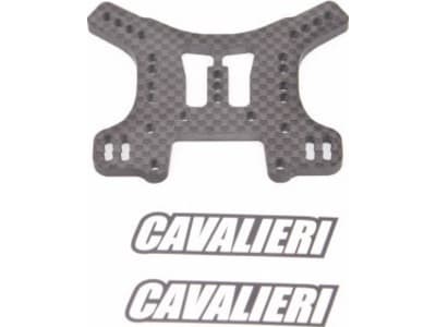 SWC4503 S14-3 Carbon Rear Shock Plate by RC Carbon Cavalieri