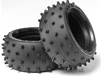 TAM53059 Wide Stud Spike Tire Set 2 : DF01 / DT02