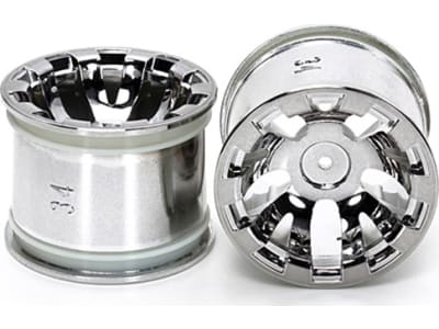 TAM54833 T3-01 Wheels for Rear Wide Pin Spike Tires Chrome Plated 2 Piece