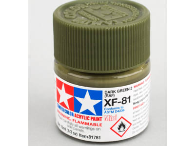 TAM81781 Acrylic Mini XF-81 Dark Green 2 RAF 10ml Bottle